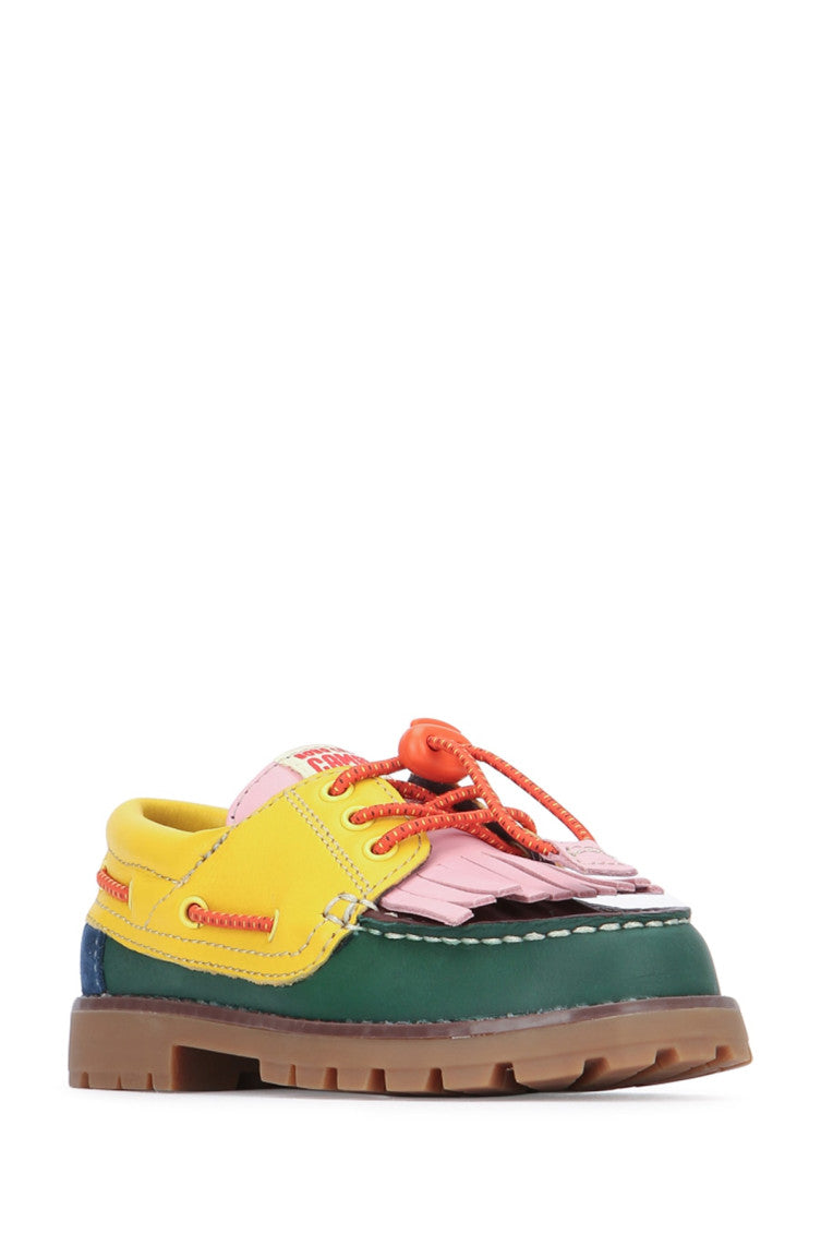 Kids Multi Color Leather Sneakers 2