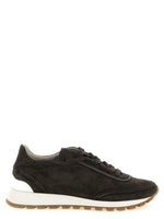Brown Monile Suede Sneakers 1