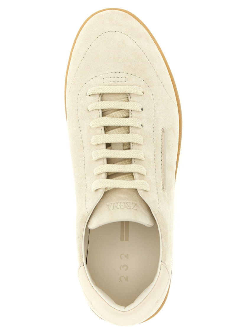Beige Lace-up Sneakers 4