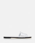 Silver Slip On Flats 1