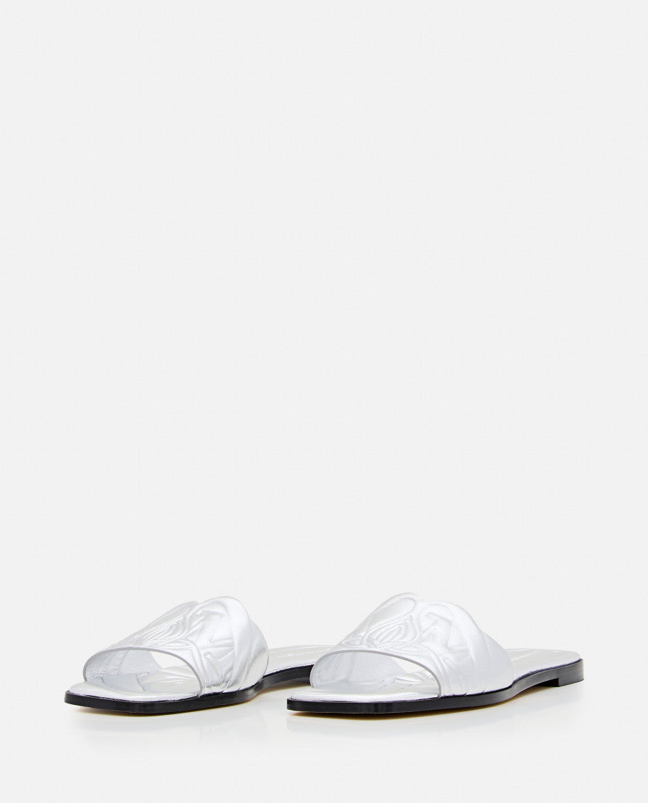 Silver Slip On Flats 2