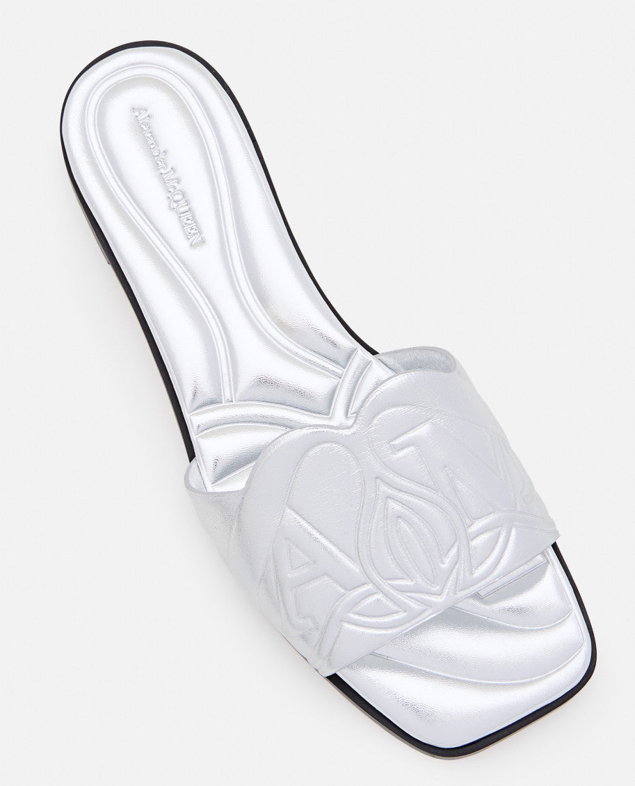 Silver Slip On Flats 4