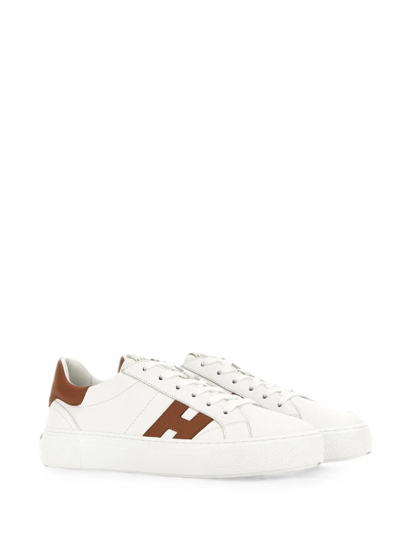 White Color Block Sneakers 2