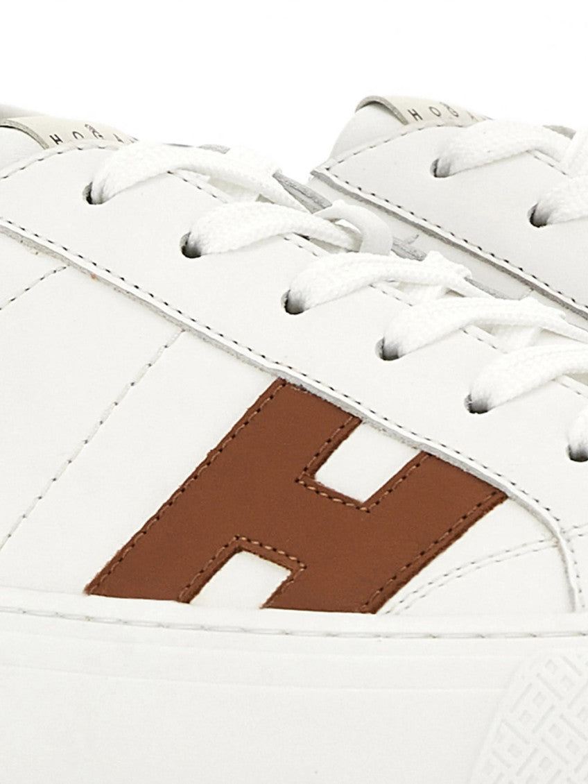 White Color Block Sneakers 5