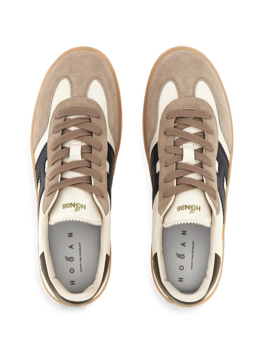 White Color Block Sneakers 2