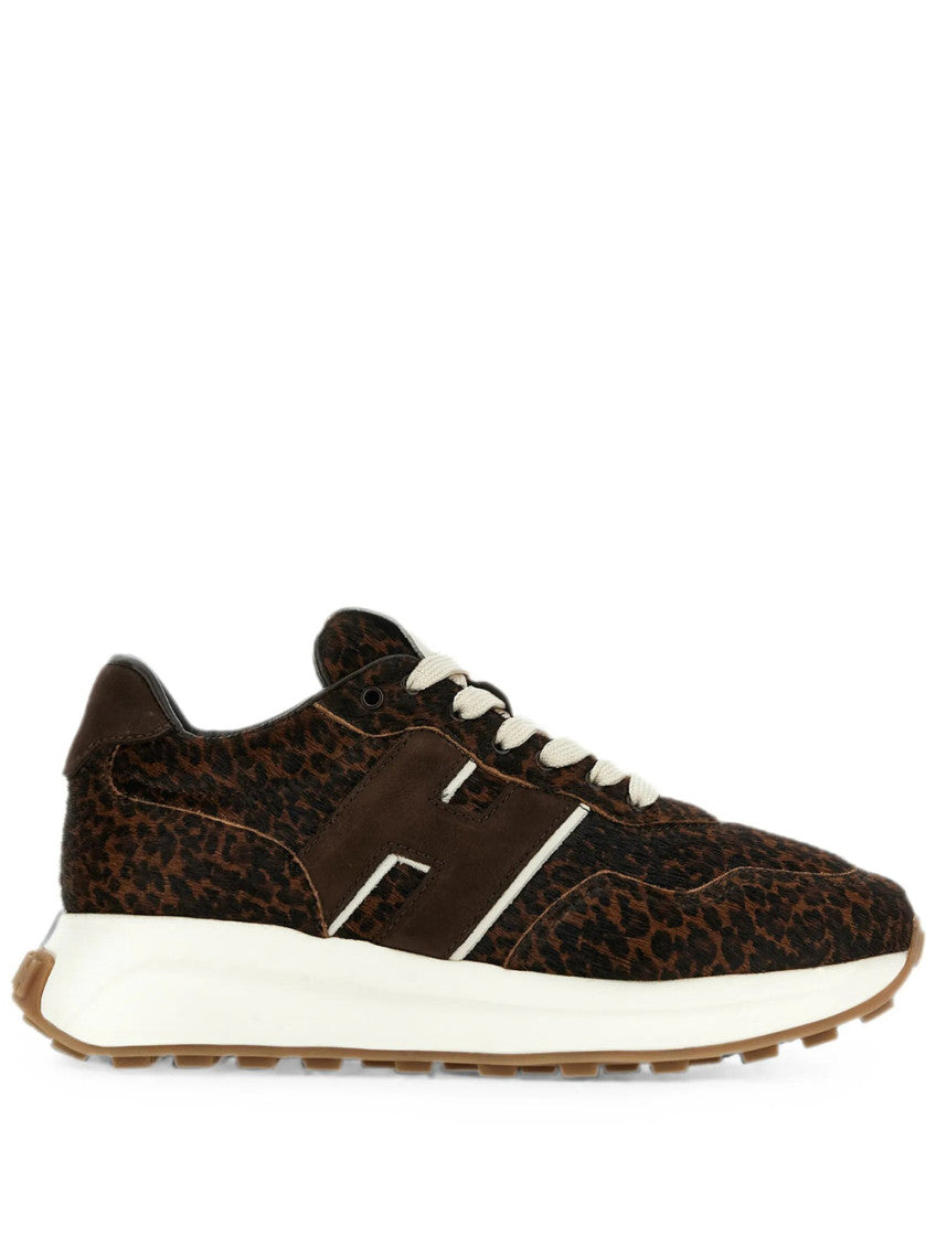 Brown Printed H641 Sneakers 1