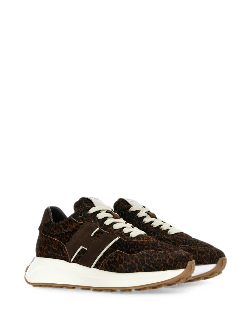 Brown Printed H641 Sneakers 2