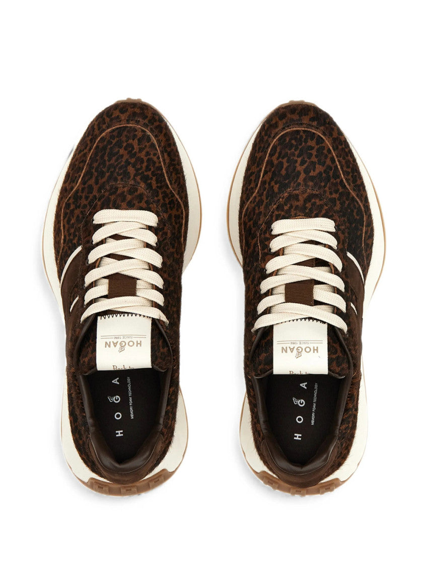 Brown Printed H641 Sneakers 4