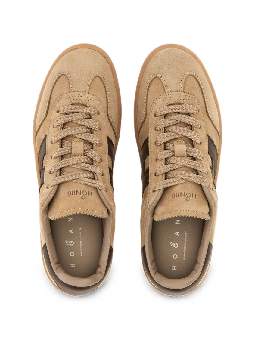 Brown Color Block Sneakers 3