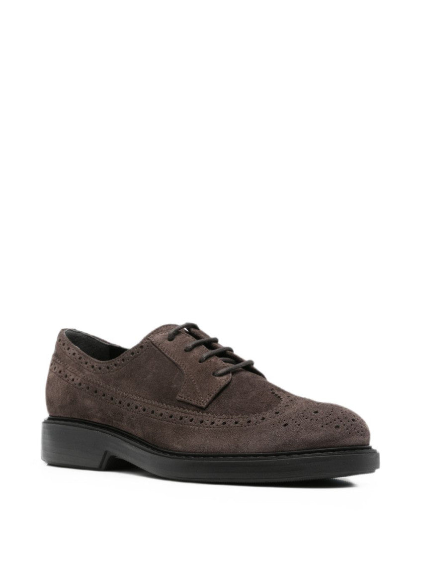 Brown Suede Lace-up Shoes 3