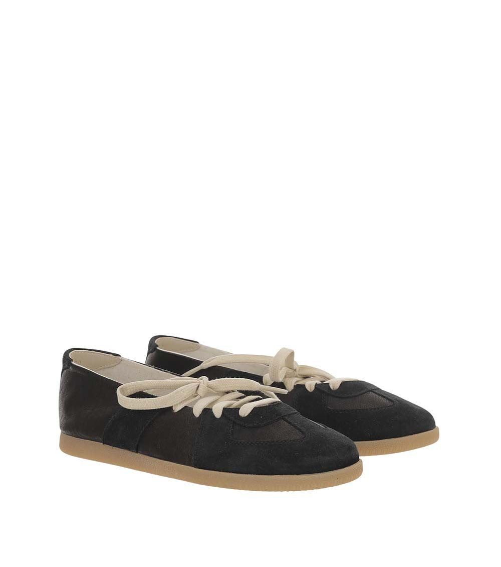 Black Lace-up Ballet Flats 3