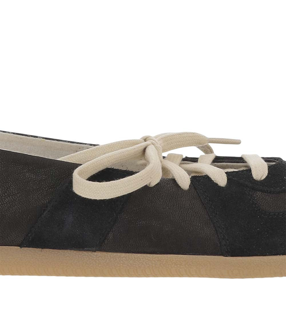Black Lace-up Ballet Flats 5