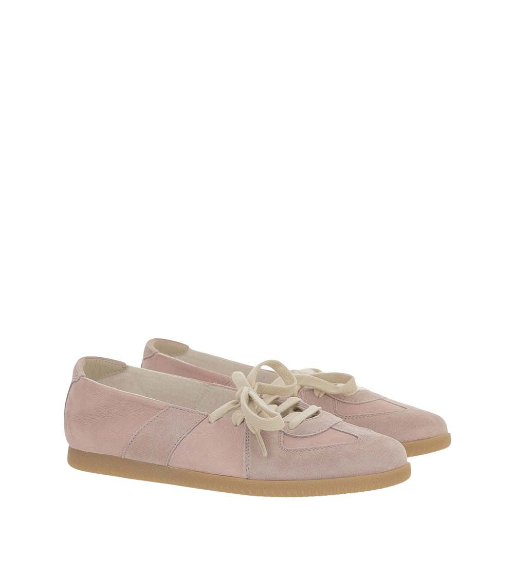Pink Lace-up Ballet Flats 3