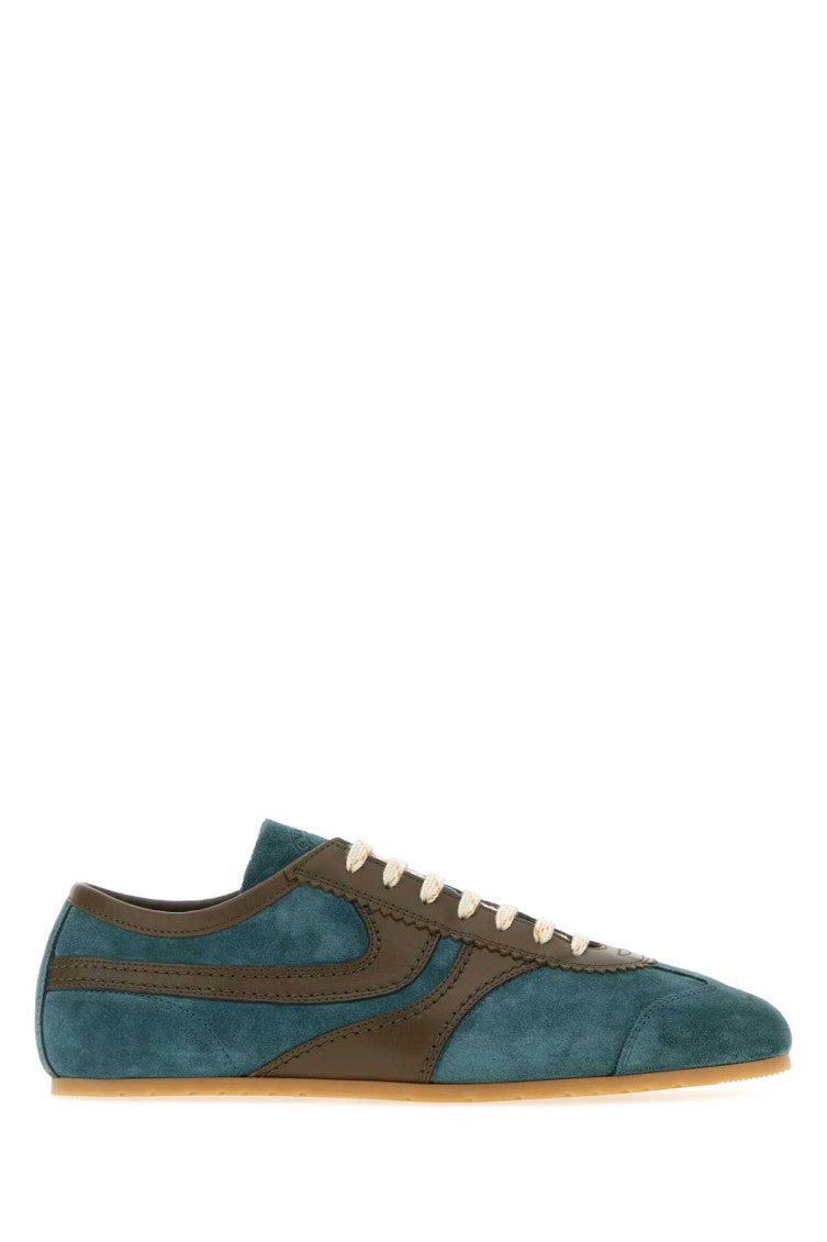 Turquoise Lace-up Sneakers 1