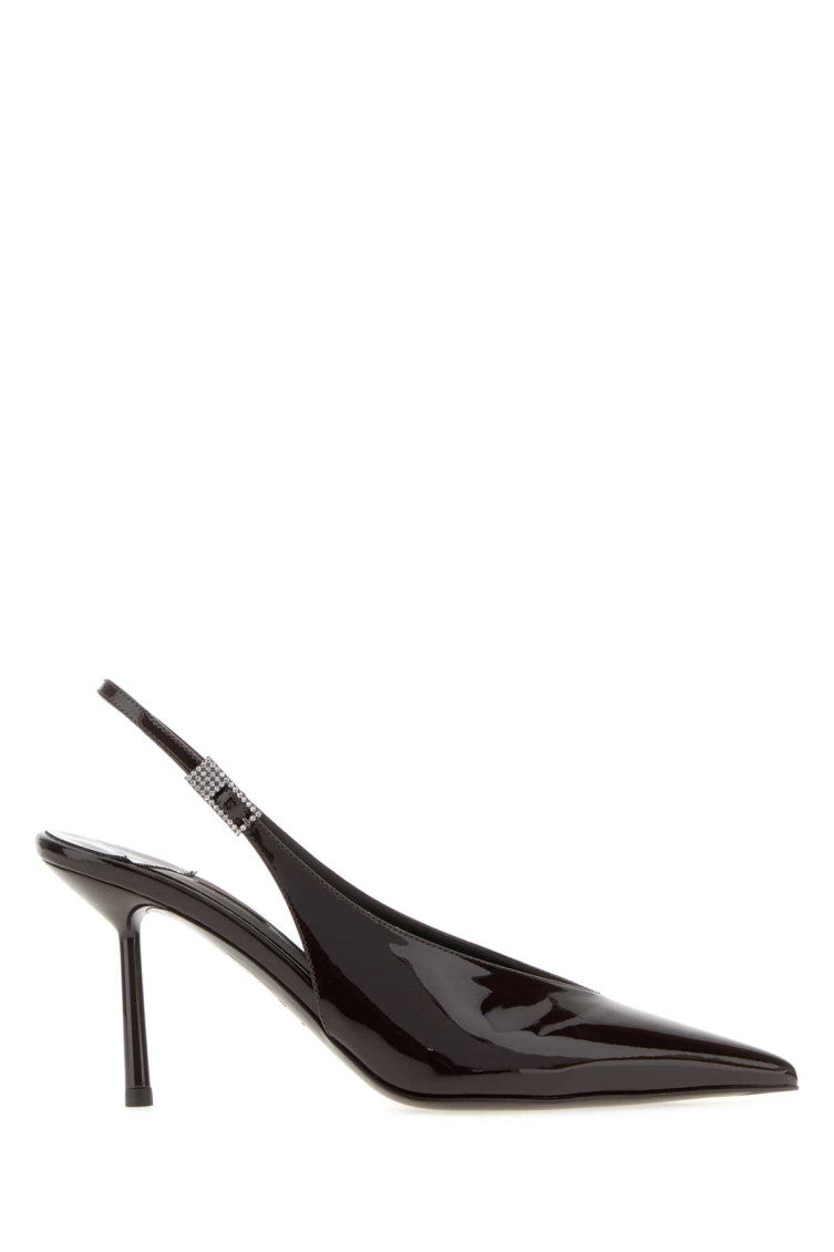 Black Leather Pumps 1