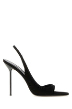 Black Suede Lidia Heels 1