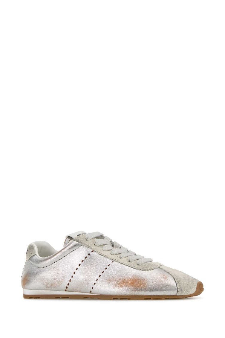 Silver Lace-Up Sneakers 2