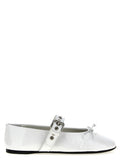 White Leather Ballet Flats 1