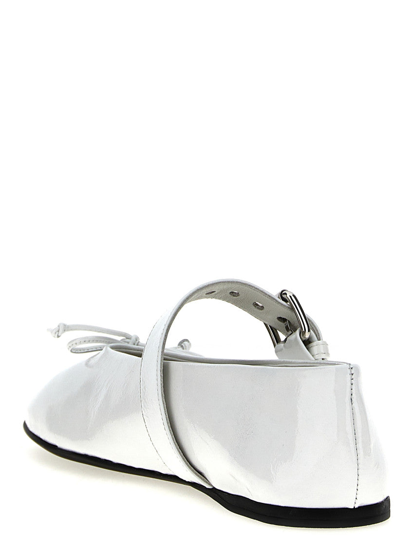 White Leather Ballet Flats 3