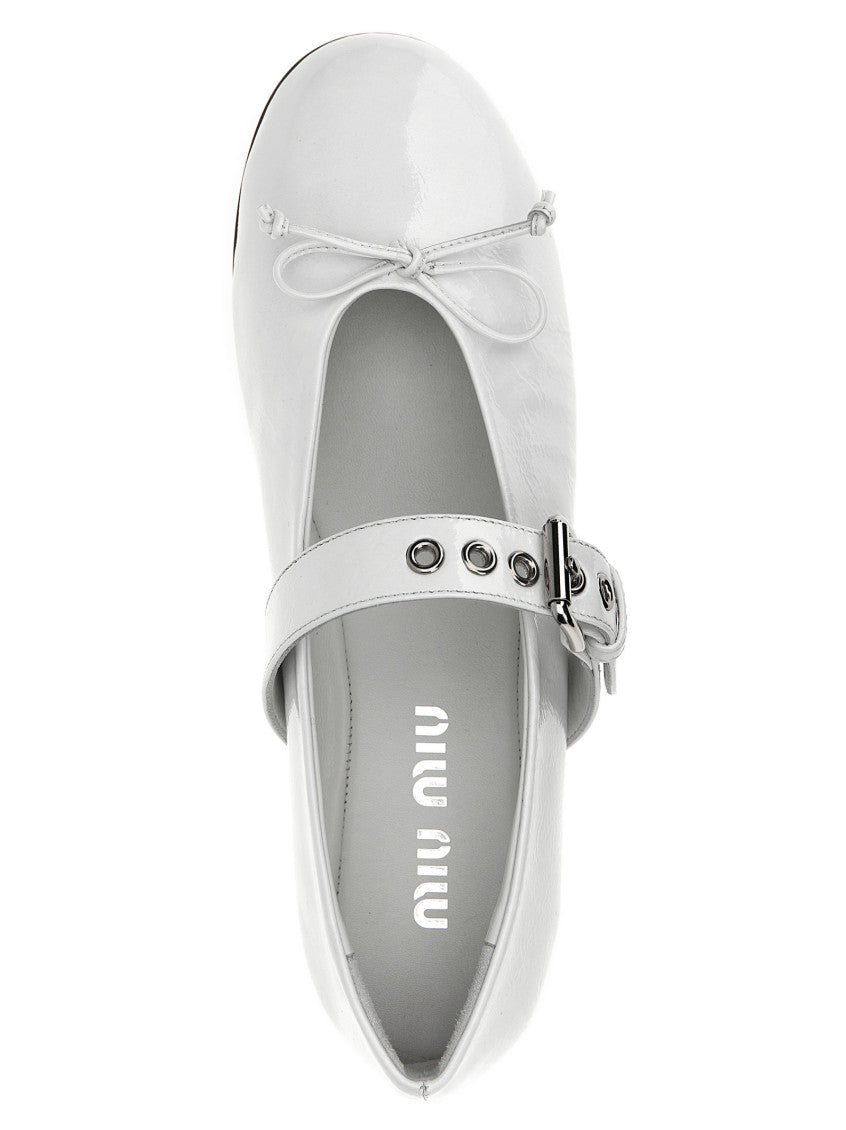 White Leather Ballet Flats 4