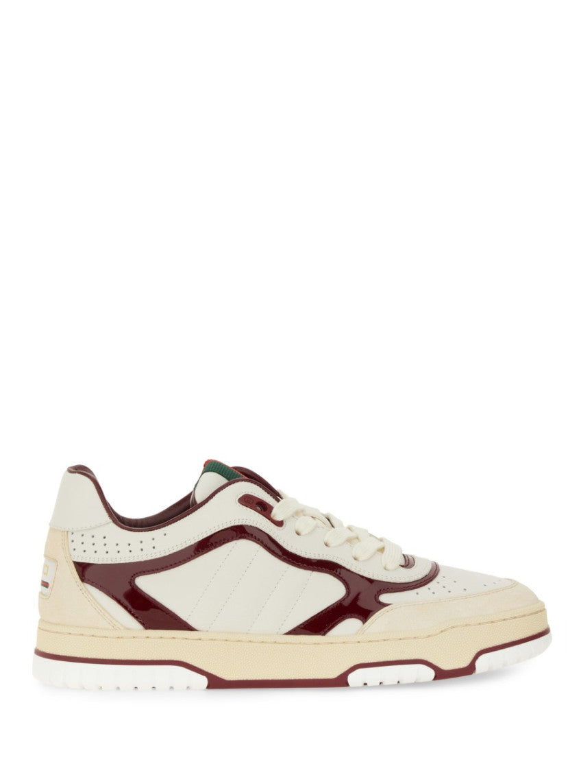 White Leather Re-Web Sneakers 1