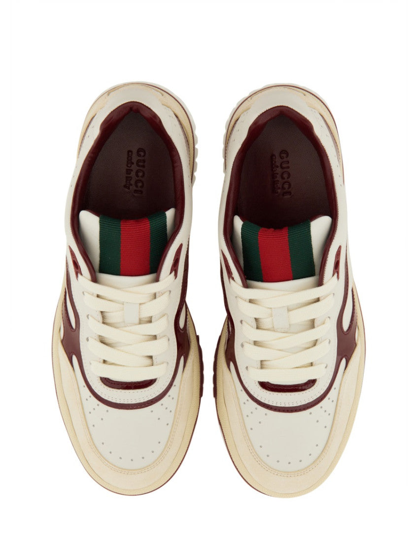 White Leather Re-Web Sneakers 2