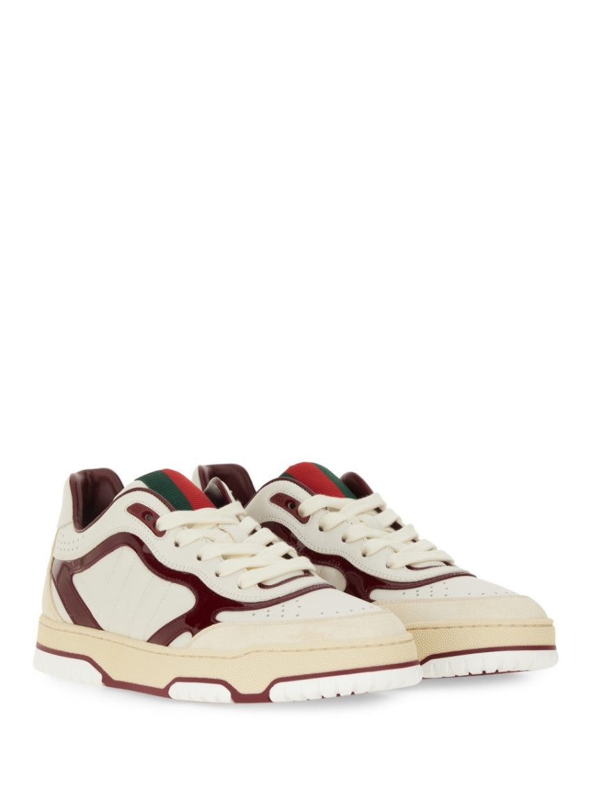 White Leather Re-Web Sneakers 4