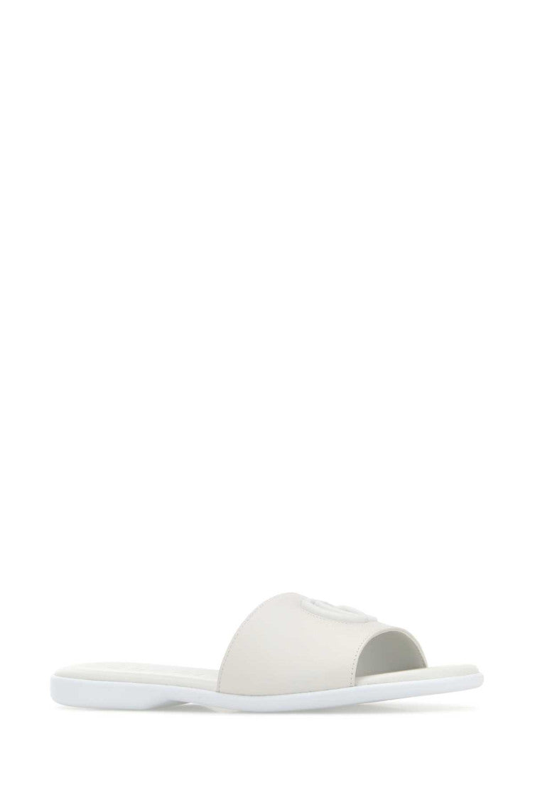White Logo Sandals 2