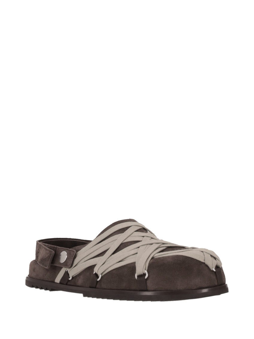 Brown Mega-lace Sandals 2