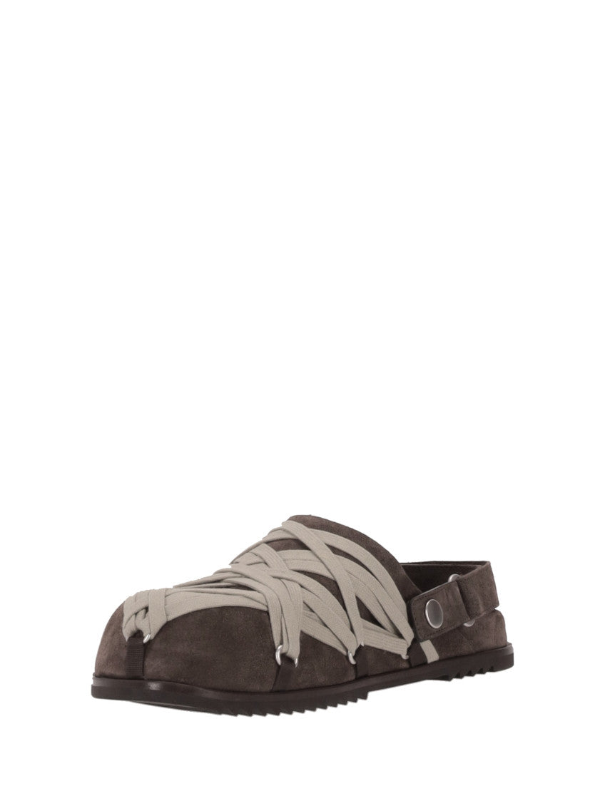 Brown Mega-lace Sandals 3