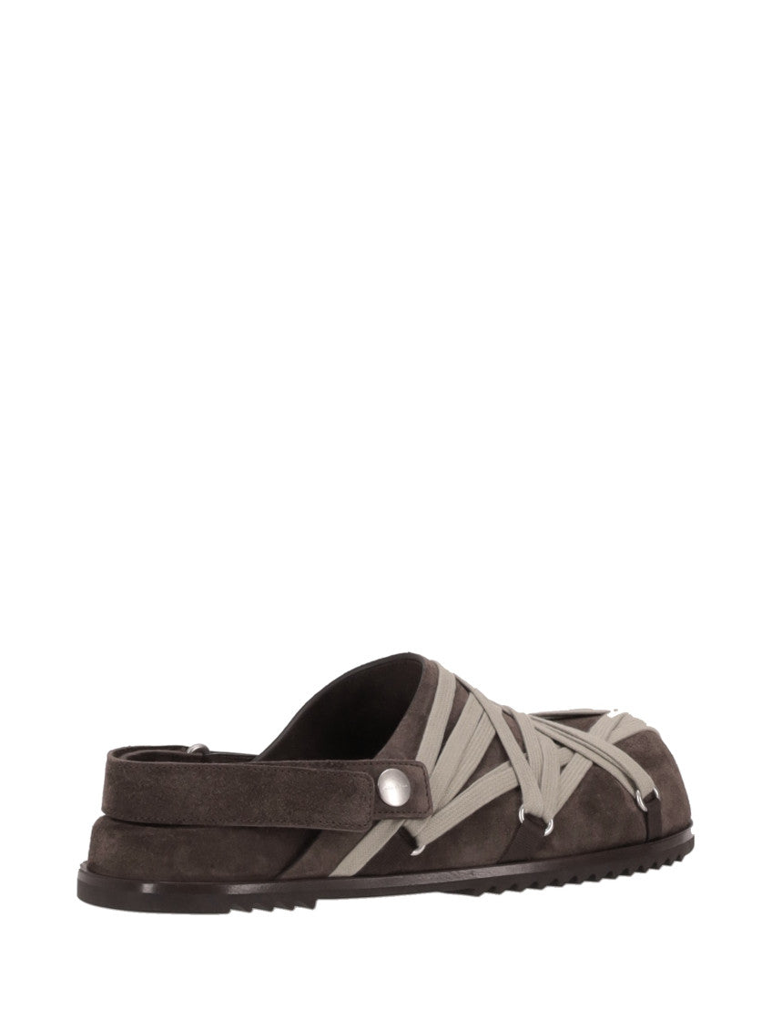 Brown Mega-lace Sandals 4