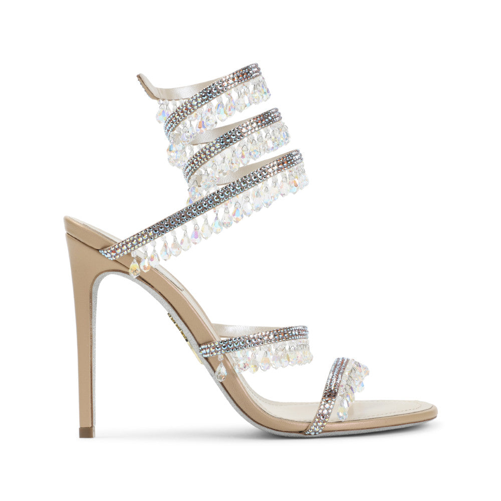Beige Rhinestone Heels 1