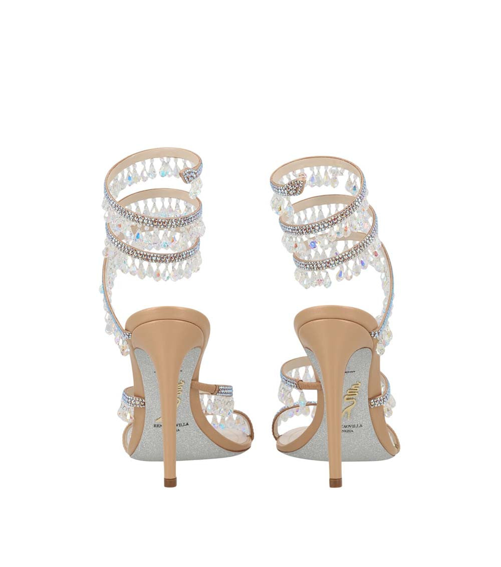 Beige Rhinestone Heels 3