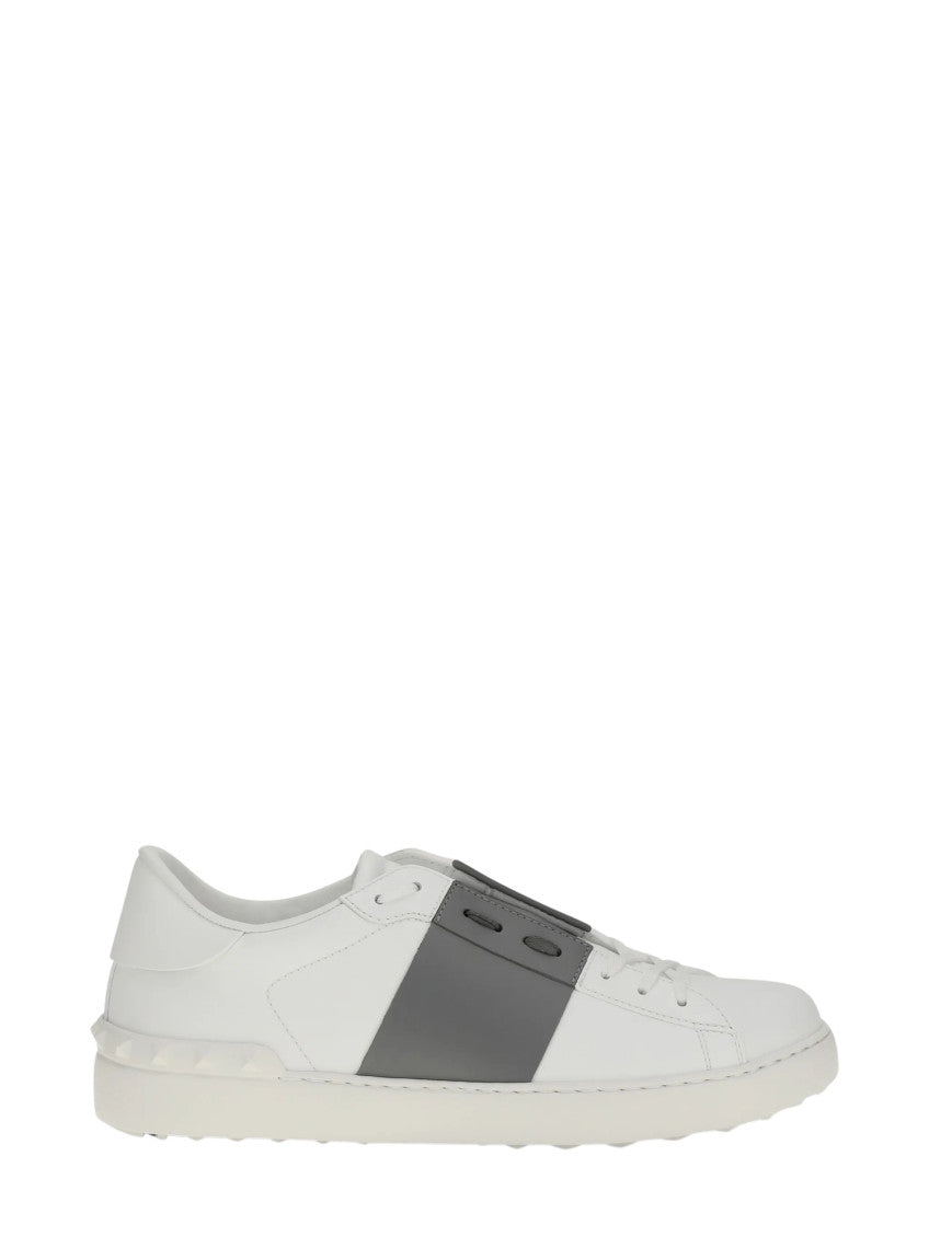 Grey Leather Sneakers 1