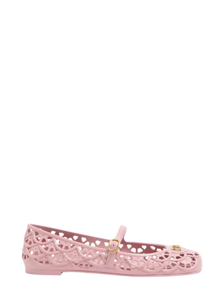 Pink Logo Ballet Flats 1