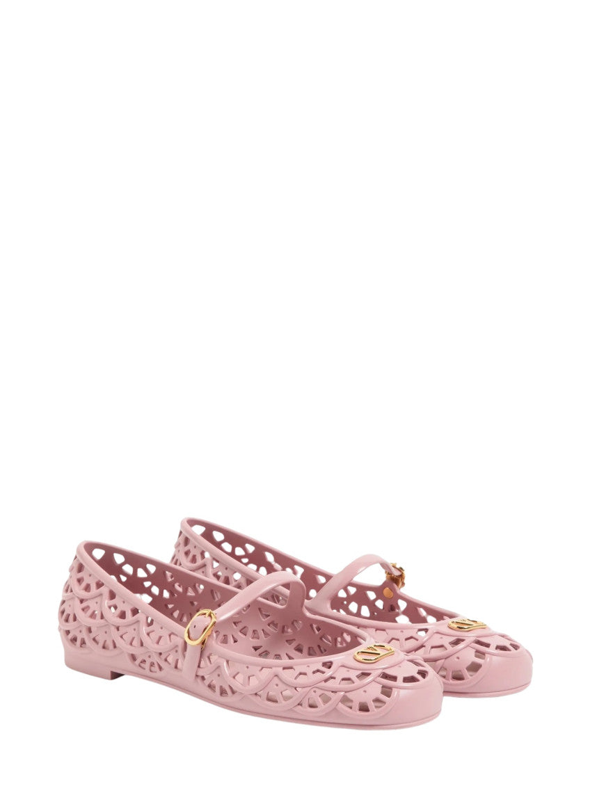 Pink Logo Ballet Flats 2