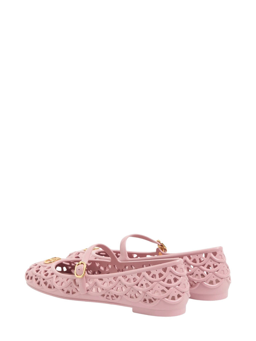 Pink Logo Ballet Flats 3