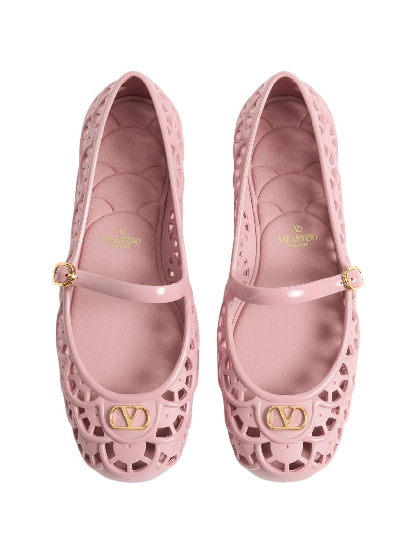 Pink Logo Ballet Flats 4