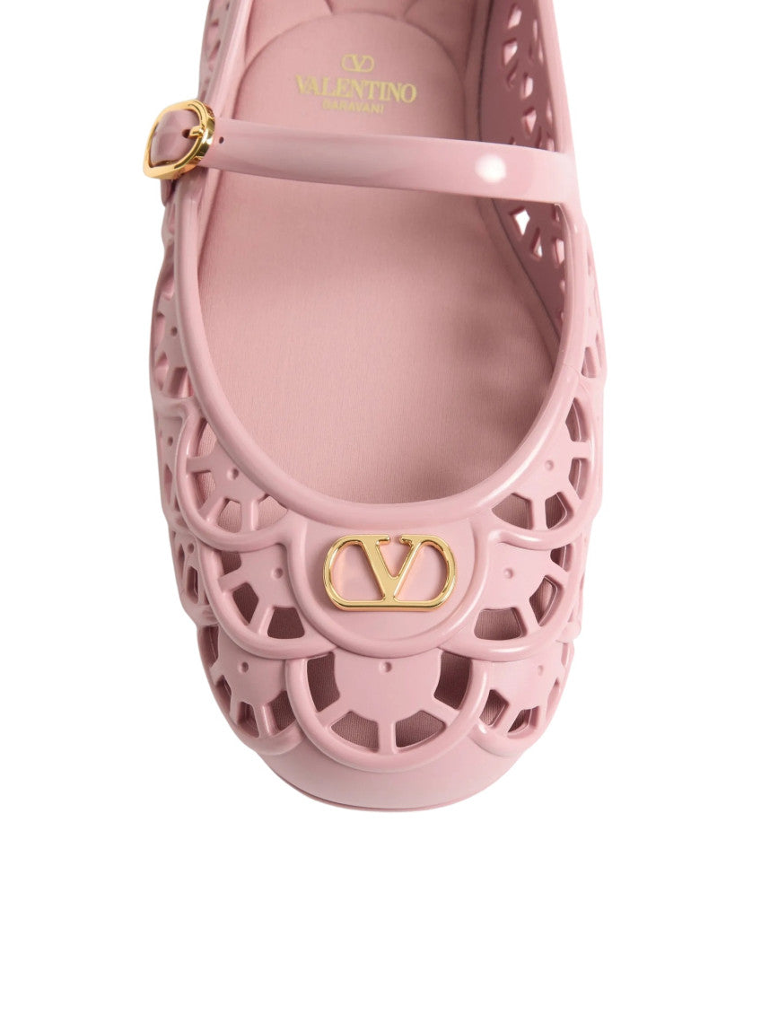 Pink Logo Ballet Flats 5