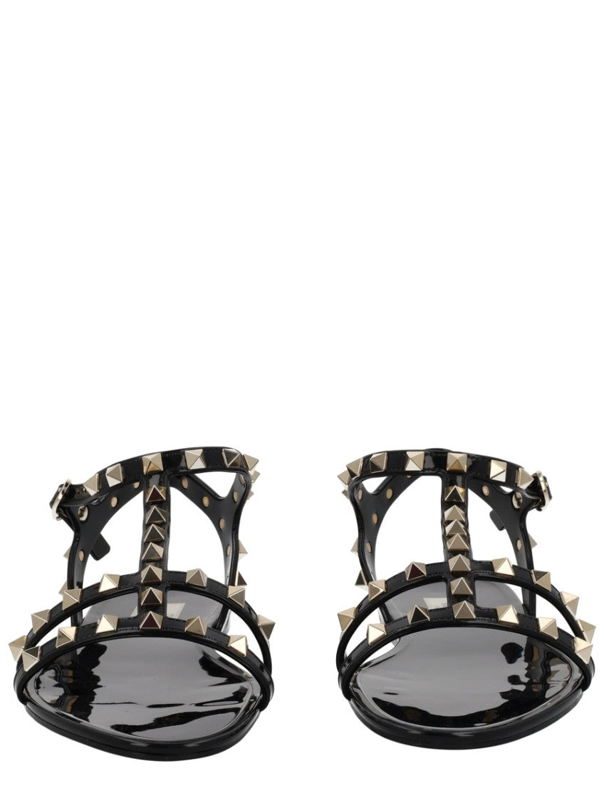 Black Rockstud Sandals 3