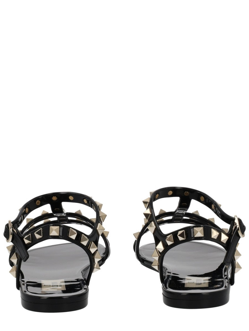 Black Rockstud Sandals 4
