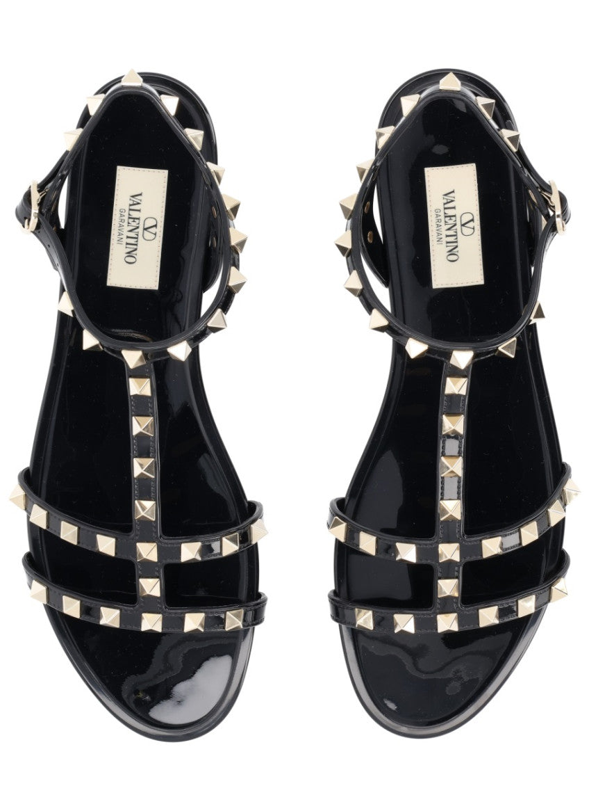 Black Rockstud Sandals 5