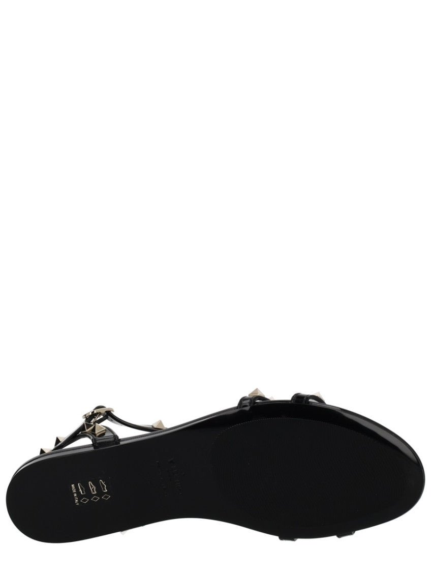 Black Rockstud Sandals 6