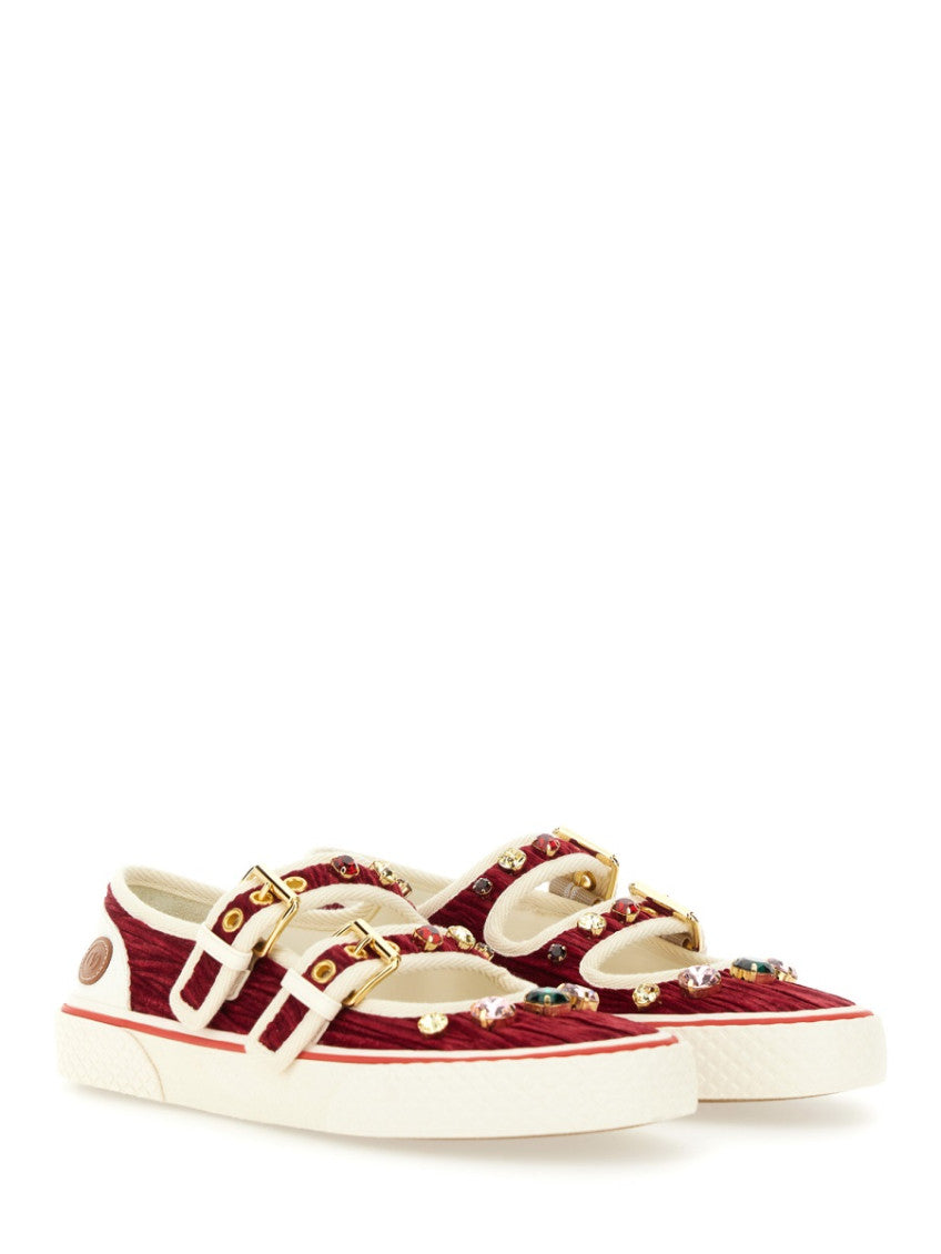 Red Round-toe Sneakers 2