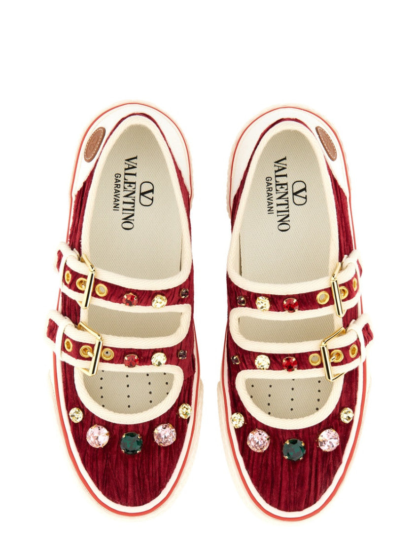 Red Round-toe Sneakers 4