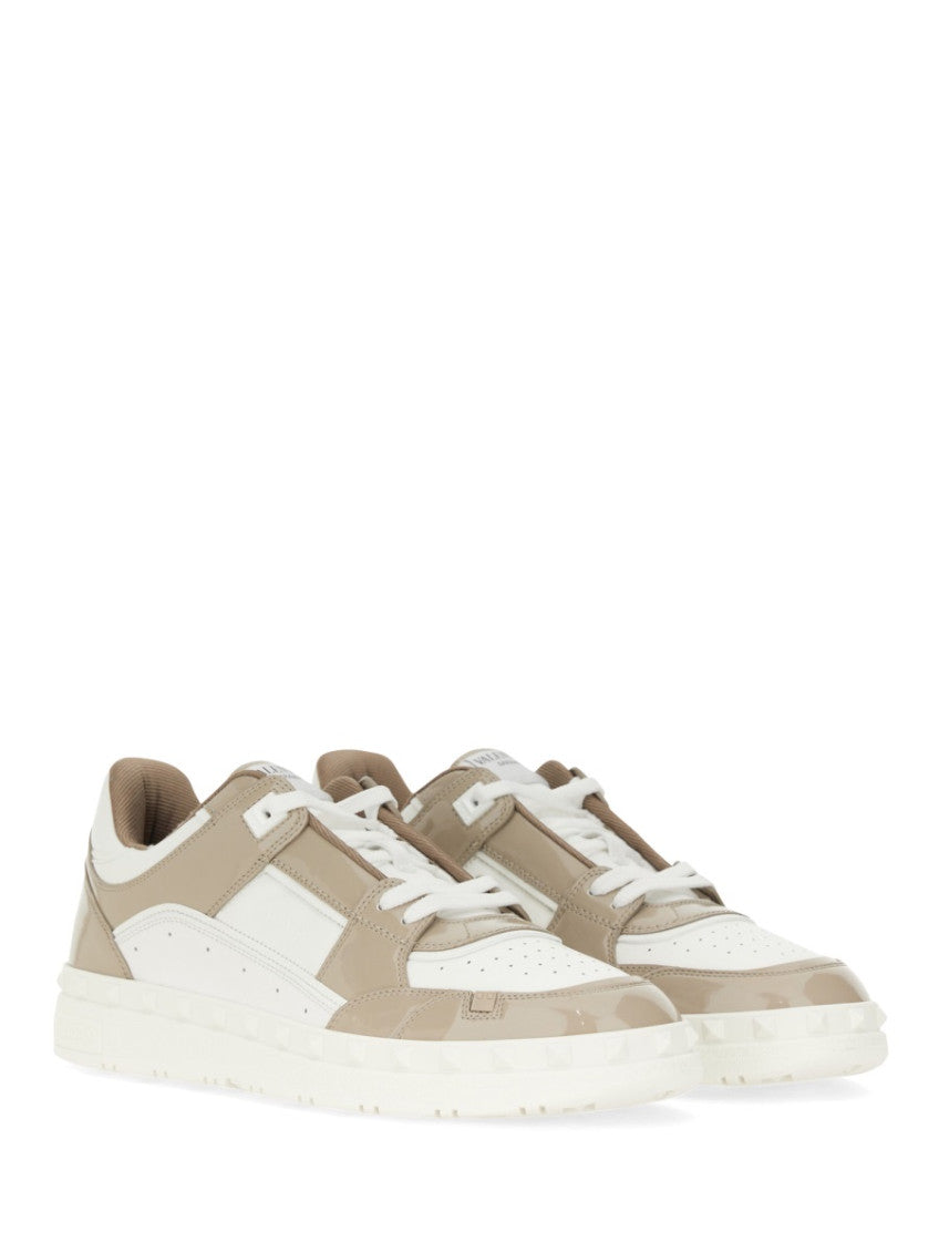 White Color Block Sneakers 2