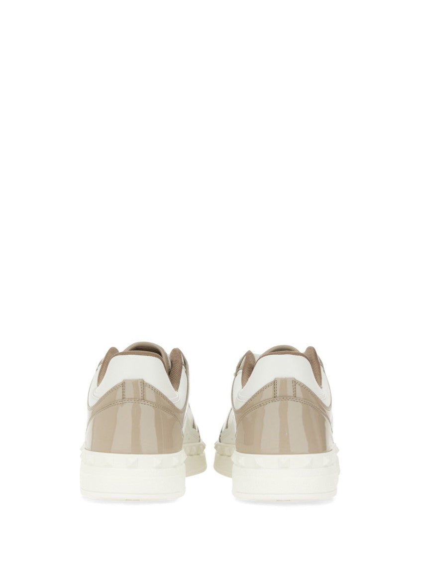 White Color Block Sneakers 5