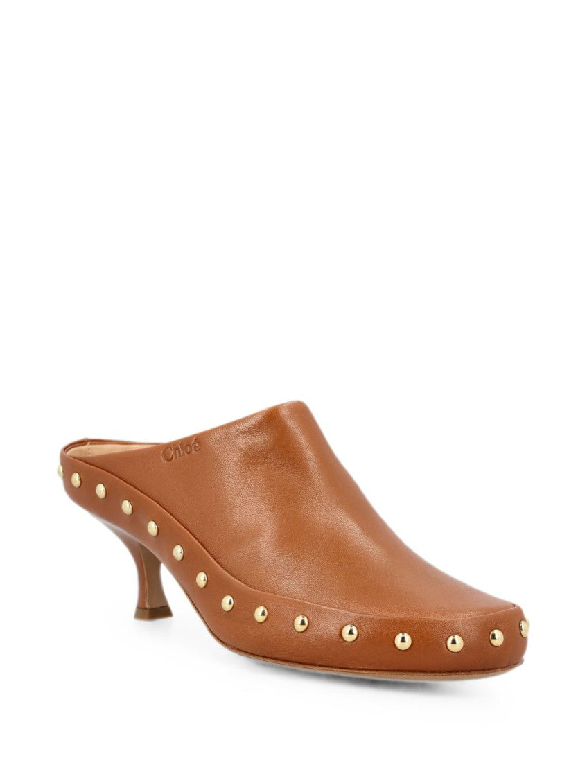 Brown Junie Leather Mules 2