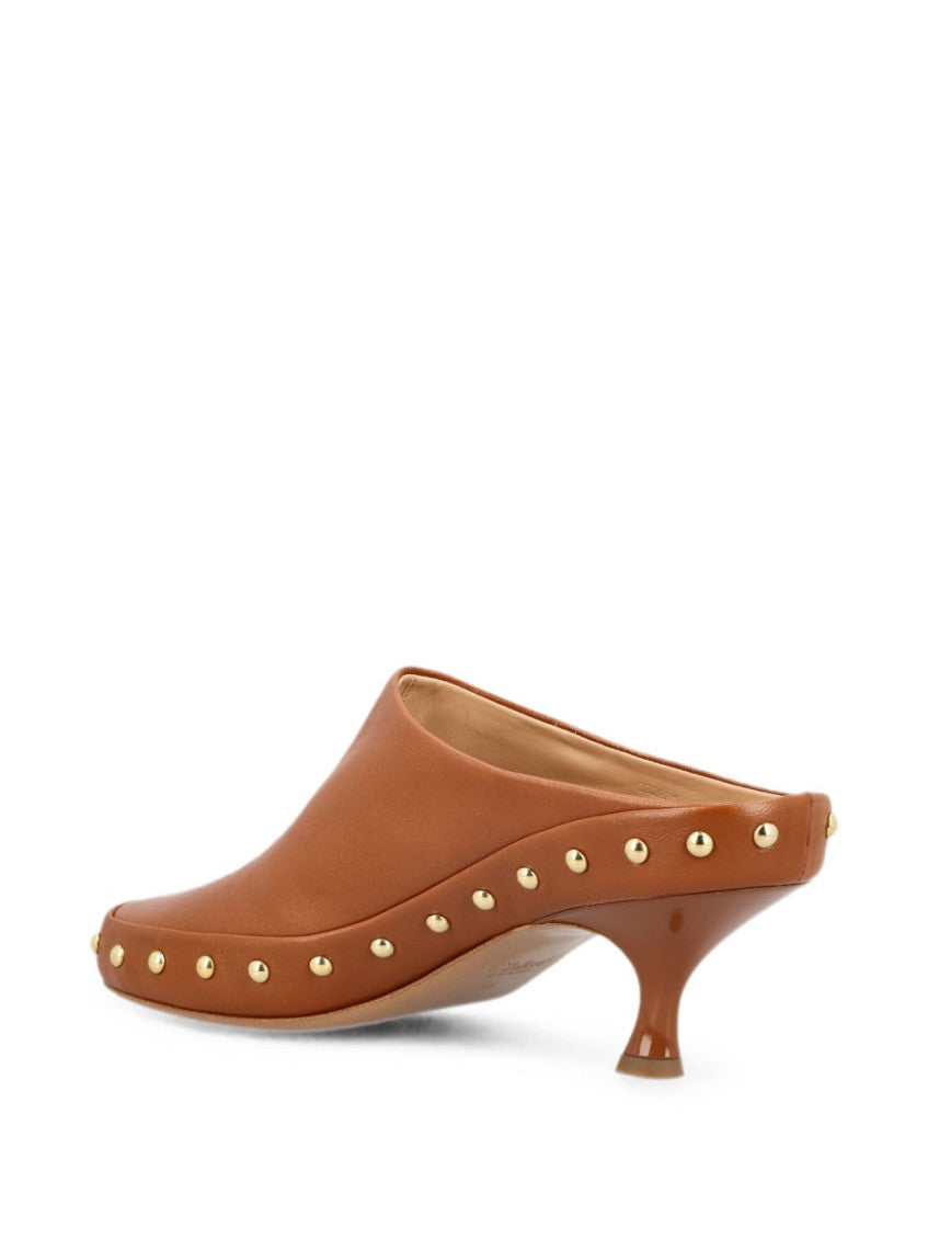 Brown Junie Leather Mules 4