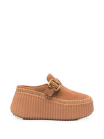 Brown Platform Wedge Sandals 1